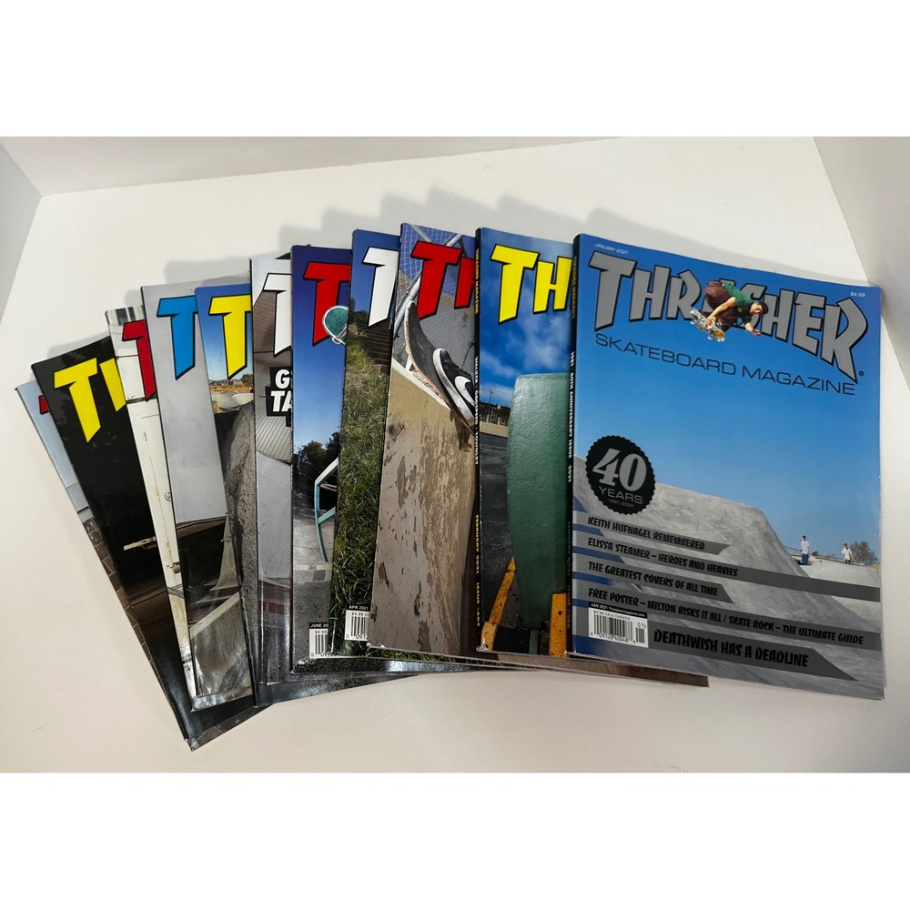 Thrasher Skateboard Magazine 2021 11 Issues 40th Anniversary 486-497